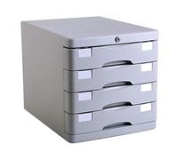 OOPDNEGAK Classeur Vertical À 4 Tiroirs, Avec Serrure À Clé, Boîte De Rangement Sécurisée Pour Données De Bureau, Pour L'organisation Du Bureau, Classeur Plat Compact 28,2 X 36,5 X 2