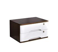 OOPDNEGAK Coffre De Rangement En Bois Massif, Armoire De Bureau Verrouillable À Tiroirs Pour Fournitures De Bureau, Classeur A4/reçus - Classeur Plat À Plusieurs Tiroirs(D,2 drawers)