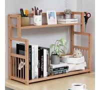 OOPDNEGAK DIY Étagère Livre Bureau Bibliothèque Organisateur De Bureau À Poser - Bureaux D'ordinateur en Bois Étagère De Rangement, Étagères De Rangement Et La Présentation(40 * 23 * 48cm)