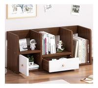 OOPDNEGAK Étagère De Bureau en Bois avec Tiroir, Présentoir De Comptoir Multifonctionnel, Petite Bibliothèque De Bureau, pour Le Rangement des Fournitures De Bureaux Et des Livres(G)