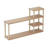 OOPDNEGAK Étagère De Bureau en Bois - DIY Étagère Livre Bureau Bibliothèque Organisateur De Bureaux À Poser, Étagère De Rangement De Table, Support De Décoration Intérieure(C,80 * 17 * 48.3CM)