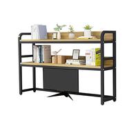 OOPDNEGAK Étagère De Bureau - Étagère De Bureau D'ordinateur, Étagère D'affichage Réglable pour Dortoir, Étagère De Rangement Autonome en Bois Et Métal(55X24X90CM)