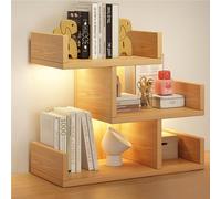 OOPDNEGAK Étagère De Bureau Réglable, DIY Étagère Livre Bibliothèque Organisateur De Bureau À Poser, Étagère De Rangement Polyvalente, Présentoir De Rangement Autonome pour Fournitures De Maison(A)