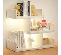 OOPDNEGAK Étagère De Bureau Réglable, DIY Étagère Livre Bibliothèque Organisateur De Bureau À Poser, Étagère De Rangement Polyvalente, Présentoir De Rangement Autonome pour Fournitures De Maison(B)