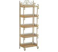 OOPDNEGAK Étagère De Rangement Multifonctionnelle - Organisateur D'étagère, Bibliothèque De Séparation De Salon Moderne Nordique Iron Art, Étagères À Chaussures De Rangement Multicouche(40x28x123cm)