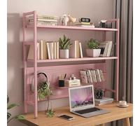 OOPDNEGAK Industriel Bibliothèque De Bureau À 2 Niveaux - Support De Rangement pour Bureau D'ordinateur, Organiseur avec Panneau Perforé, Présentoir en Métal pour Salon(A,75 * 22 * 98cm)