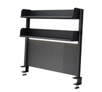 OOPDNEGAK Industriel Bibliothèque De Bureau - Étagère De Rangement pour Bureau À Pince, Panneau Perforé pour Extension De Table, Panneau De Confidentialité pour Bureaus De Jeu(B,60cm/23.6in)