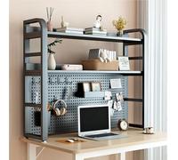 OOPDNEGAK Petite Bibliothèque De Bureau À 2 Niveaux Support De Rangement De Bureau D'ordinateur(75 * 25 * 93cm)