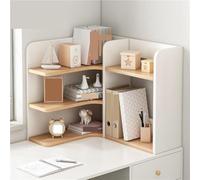 OOPDNEGAK Petite Bibliothèque en Bois - Étagère De Comptoir Polyvalente, Étagère De Bureau avec Tiroirs, Présentoir De Rangement Autonome pour Fournitures De Bureau(White,WITHOUT-60X50CM)