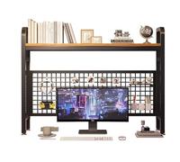 OOPDNEGAK Petite Étagère De Bureau - Bibliothèque De Bureau Industrielle avec Panneau Perforé, Organiseur De Rangement Extensible, Présentoir De Rangement Autonome(A,55 * 20 * 75CM)