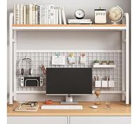 OOPDNEGAK Petite Étagère De Bureau - Bibliothèque De Bureau Industrielle avec Panneau Perforé, Organiseur De Rangement Extensible, Présentoir De Rangement Autonome(A,55 * 20 * 75CM)