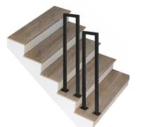 OOPDNEGAK Rampe Escalier Intérieur - Rampe Escalier, Kit De Garde-Corps pour Loft, Rampes D'escalier De Sécurité Industrielles en Fer Forgé pour Enfants, Personnes Âgées(U Forma - 2 Pcs,65CM)