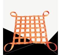 OOPDNEGAK Sangles De Filet De Levage De Sécurité - Filet De Levage, Filet D'arrimage pour Caisses Et Palettes, Palan À Filet Plat en Polyester, Sangles De Manutention(1.5 X 1.5M/Mesh 10cm/Load 1t)