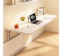 OOPDNEGAK Table Murale Pliante Polyvalente, Bureau Mural Pliable Et Flottant pour Ordinateur Portable, pour Petit Espace, Bureau, Chambre À Coucher, Salle À Manger, Cuisine(B)