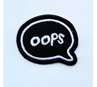 OOPS Écusson brodé à thermocoller ou à coudre pour vêtements, veste, chemise