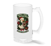 Oops I Got Another Book Holiday Reading Mug - Funny Christmas Goose Book Lover Gift - Cute Bookworm Coffee Cup Bière transparente Tasse Stein 0.5L