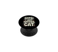 Oops! I Got Another Cat Fun Chaton Rétro Femme Chat Maman PopSockets PopGrip Adhésif