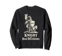 Oops Shield Knight - Comédie Retro Line Art Apparel Sweatshirt