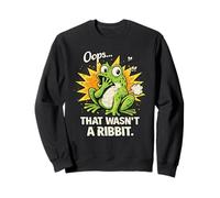 Oops That Wasn't a Ribbit Funny Frog Meme Cartoon Humour Sweatshirt