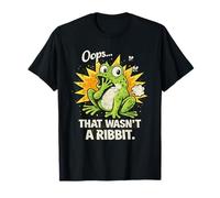 Oops That Wasn't a Ribbit Funny Frog Meme Cartoon Humour T-Shirt