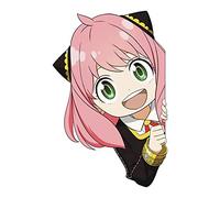 OOPSEMM Anya Forger Peeker Autocollant en vinyle imperméable pour fenêtre de voiture Style B 13 cm