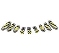 OOPUHKSY Lot De 10 Plafonniers Lecture Pour Coffre Voiture Pour VW Pour Polo MK4 9N 9N3 2002 2003 2004 2005 2006 2007 2008 2009(Blanc)