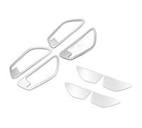 OOPUHKSY Pour Hyundai Pour Tucson NX4 2021 2022-2024 Hybride Pour N Line Accessoires Garniture Couvercle Bol Poignée De Porte Intérieure De Voiture (A and B Silver)