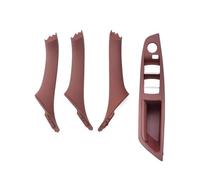 OOPUHKSY Pour Série 5 F10 F11 520i 523i 525i 528i 535i 4 Pièces RHD Couvercle De Lève-vitre De Porte Intérieure Garniture De Poignée De Traction De Porte (Model B Redbrown)