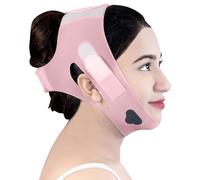 OORSE Bande de levage en silicone pour femme - Réducteur de menton double menton - Masque de levage avec mentonnière pour femme - Rose