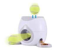 Ooscy Lanceur de Balles Automatique pour Chien - Machine Interactive avec 2 Balles de Tennis et Cuillère d'Alimentation - Outil de Dressage