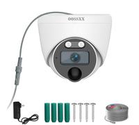OOSSXX Caméra de vidéosurveillance filaire 4 en 1 Full HD AHD 4 K AHD/TVI/CVI/CVBS, caméras de sécurité analogiques pour système d'extension de sécurité à domicile, adaptateur d'alimentation BNC