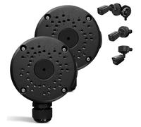 OOSSXX Lot de 2 supports de montage universels pour caméra IP - Boîte de jonction en aluminium étanche - Noir