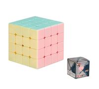 Oostifun Cube Puzzle 4x4x4, Plastique, Twisty, Rétro, Cube, 1 unité, 54 pièces, 1 ensemble, 1 article, 6 cm, tous âges, macaron pastel, sans autocollants, Shengshou