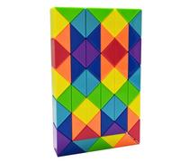 Oostifun Diansheng 60 Pièces 3D Puzzle Jouet Serpent Puzzles Règle 60 Segments Twist Brain Teaser Jeux 60 Blocs Arc-en-Ciel Couleur Intelligence Jouets pour Adultes et Enfants(60 Segments)