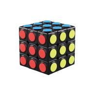 Oostifun FanXin Cube à point rond 3 x 3 x 3 cm Puzzle 3D 3 x 3 points Patch lisse Twist Puzzle Cube Jouet Multicolore