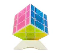 Oostifun ICY Amber Cube Yileng 3x3x3 Cubes Shape Mod Twisty Twisty Puzzle Irrégulier Smooth Cubes Puzzles Brain Teaser Puzzle Jouets avec Un trépied de Cube(ICY Amber Color)