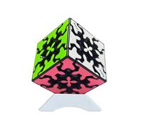 Oostifun MO FANG GE 3x3x3 Gear Cube 5.7cm 3x3 Puzzles Smooth Twist Puzzle Black Patch Brain Teaser avec Un trépied (Noir)