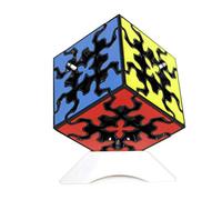 Oostifun MO FANG GE Gear Cube 3x3 Puzzle Cube Puzzles 3D 3x3x3 Cubes Puzzle Lisse Cube Twist avec Un trépied Cube (Noir)