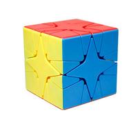 Oostifun MoYu MoFang JiaoShi Meilong Series Meilong Irregular Star Cube Stickerless Cubing Classroom Meilong Smooth Twist Puzzle Cube Special Toys (Stickerless)