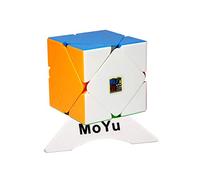 Oostifun MoYu MOFANGJIAOSHI Cubing Classroom MFJS Meilong Skewb Cubing Classroom Twisty Puzzle Cube Brain Teaser Puzzle with One Cube Tripod (sans Autocollant)