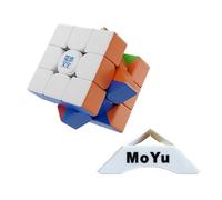Oostifun MoYu WEILONG WRM V10 M M-a-g-n-etic Version 3x3 M Cube Smooth Puzzle Double Adjustment System with Cube Bag and One Cube Tripod (Multi Color)