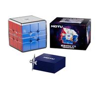 Oostifun MoYu WRM V10 2024 3x3 Twisty Puzzle Cube 3 x 3 x 3 dés Cerveau Teaser Cube Teaser Classe Jouet d'enseignement Autocollant (20M Ball Core Spring Magic Cloth Version)