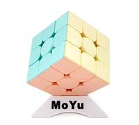 Oostifun OJIN MoYu MoFang JiaoShi Meilong Cube 3x3x3 Rose Vif Sans Autocollant Surface Givrée avec Trépied