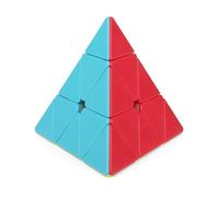 Oostifun Qiming S3 Boule de positionnement 3 x 3 Triangle Pyraminx Cube Pyramide Puzzle Jouet sans autocollant Multicolore