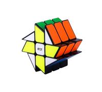 Oostifun QY Mo Fang GE Windmill S 2x3 Cube Wheel Fenghuolun S 2x3x3 Twisty Puzzle Irrégulier Smooth Cubes Puzzles Brain Teaser Puzzle Jouets avec Un trépied de Cube (Black Patch)
