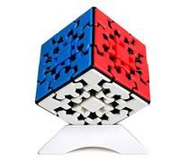 Oostifun YUMO Gear Cube 3x3 Puzzle Kungfu Cube 3D Puzzle 3x3x3 Puzzles Smooth Twist Puzzle Cubes avec Un Cube Trépied (sans Autocollant)