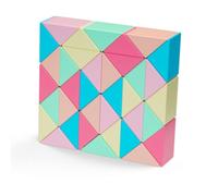 Oostinfun 36 Pièces 3D Puzzle Toy Serpent Puzzles M-a-g-i-c Ruler Twist 36 Segments Brain Teaser Games 36 Blocs Couleur Rose Vif IQ Toy pour Enfants et Adultes(36 Blocs)