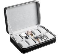 OOSVINO Ecrins pour Montres Boîte à Montres avec 6/10/12 Emplacements Coffret/Présentoir à Montres avec Coussins
