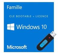 Clé Bootable + Licence Windows 10 Famille 32/64 Bits