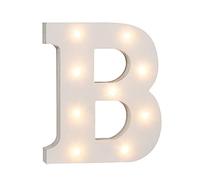Lettre en bois illuminée B, avec 9 LED, env. 16 cm